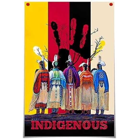Indian Chief Wall Decor Native American Picture (Not framed,16x24inch(40x60cm))